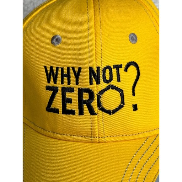 Hat Why Not Zero? Russell Westbrook Basketball Slogan Yellow Cap America Flames - Picture 4 of 7